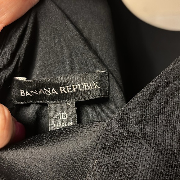 Banana Republic Black Dress with Plunge Neckline - Picture 2 of 4